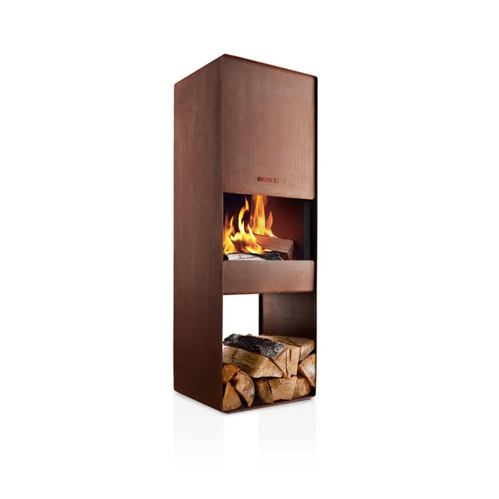 Eva Solo Firebox | Strakke hout gestookte buitenhaard van cortenstaal - Buitenvuur
