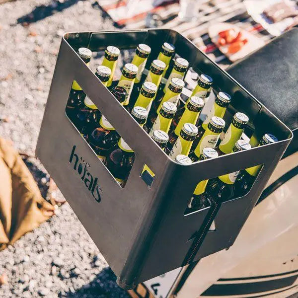 Höfats Beer Box | Een vuurkorf, grill, kruk en... bierkrat | Buitenvuur | Vuurkorf | Outdoor.