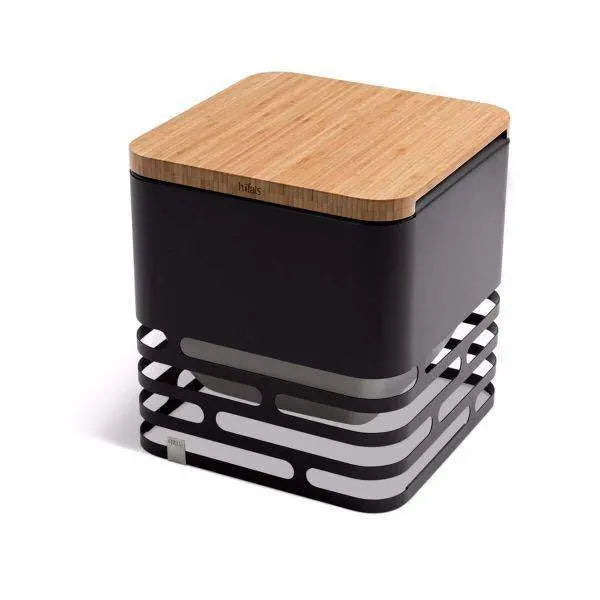 Höfats Cube Black | Vuurkorf & barbecue in één, zwart | Buitenvuur | Vuurkorf | Outdoor.